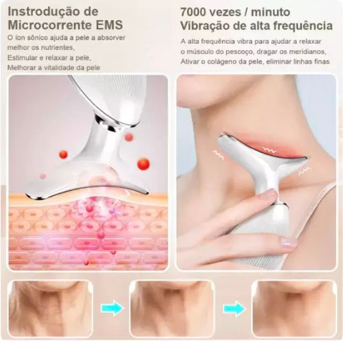 Massageador Facial Rejuvenescedor GlowPro Led 2.0