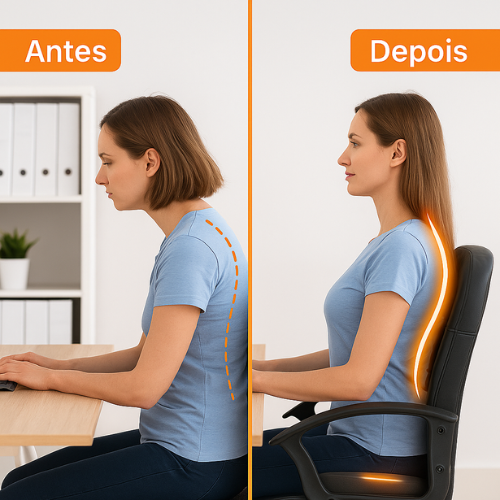 Kit Ortopédico Conforto Total – Almofada Lombar + Assento Ergonômico para Coluna