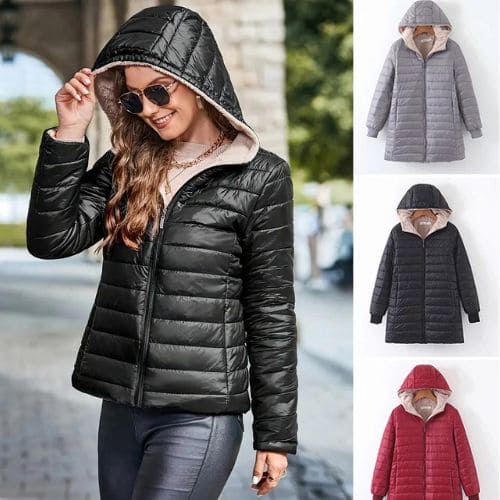 Jaqueta Feminina Aveludado, Jaqueta Forrada, Jaqueta Feminina, Jaqueta de Luxo, Jaqueta de Frio, Jaqueta Puffer Feminina, Jaqueta Corta Vento Feminina