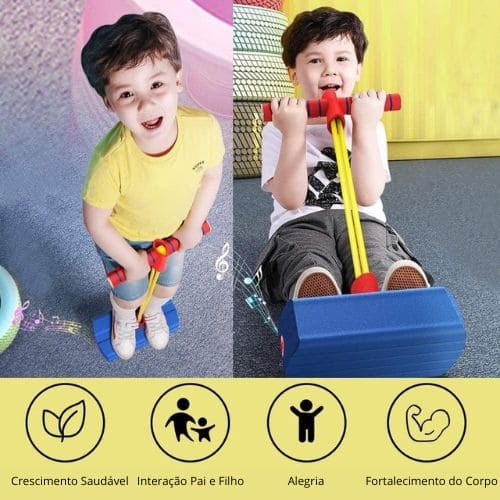 Pula Pula Infantil - Jumper Toy, Atividade Física, Diversão, Desenvolvimento Motor, Brinquedo de Pular, Seguro para Crianças.