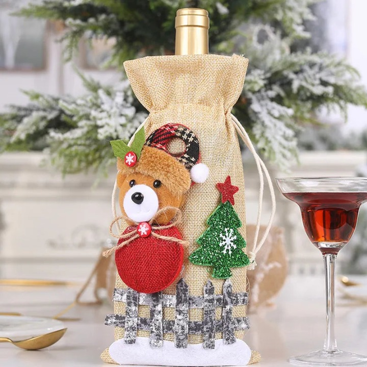 Porta Vinho Decoração de Natal