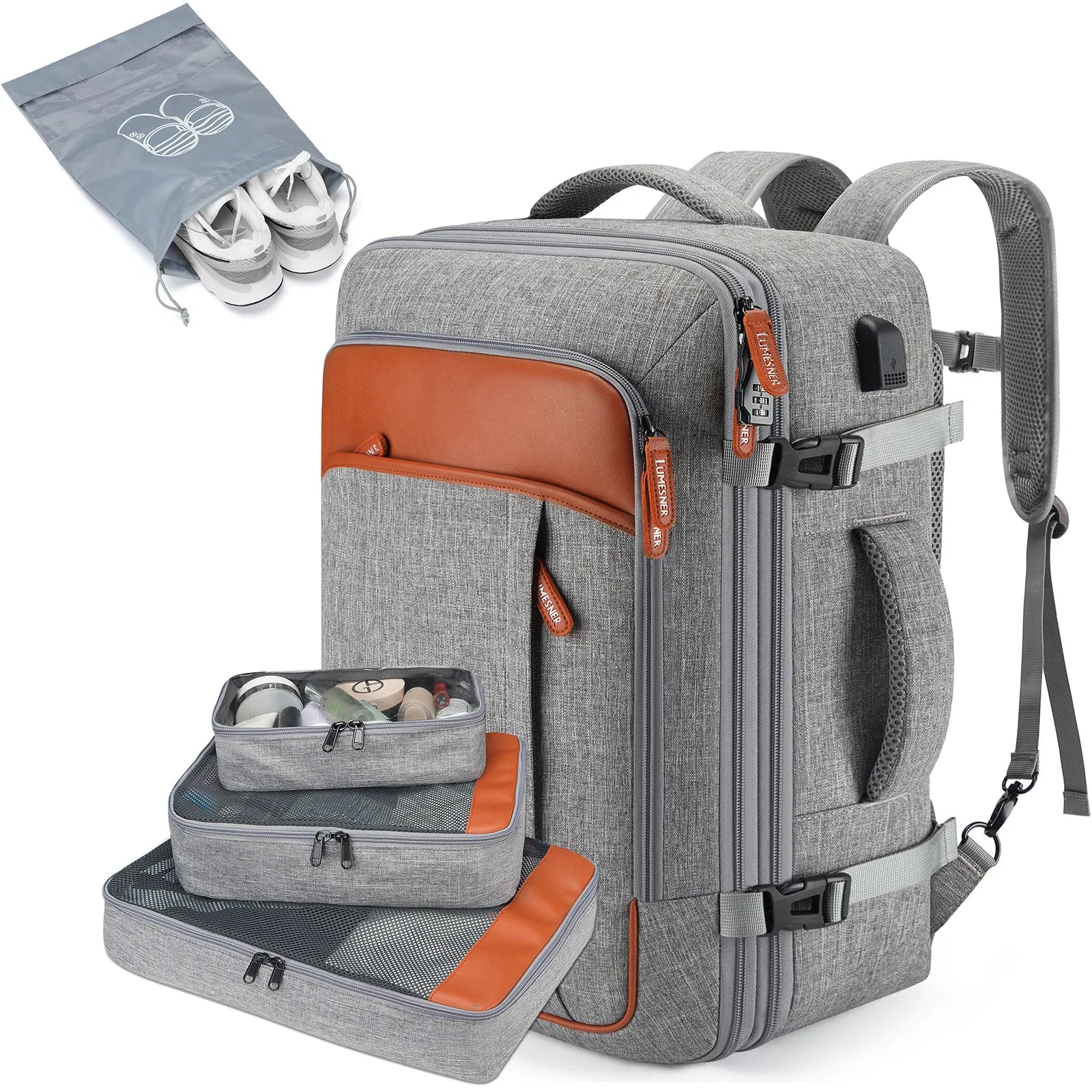 Mochila Feminina de Viagem VersaBag + 3 Necessaires GRÁTIS!