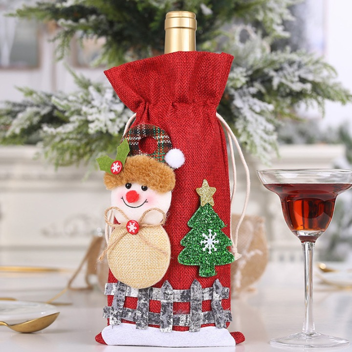 Porta Vinho Decoração de Natal