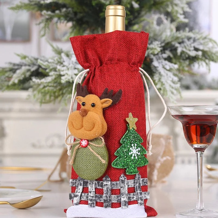 Porta Vinho Decoração de Natal