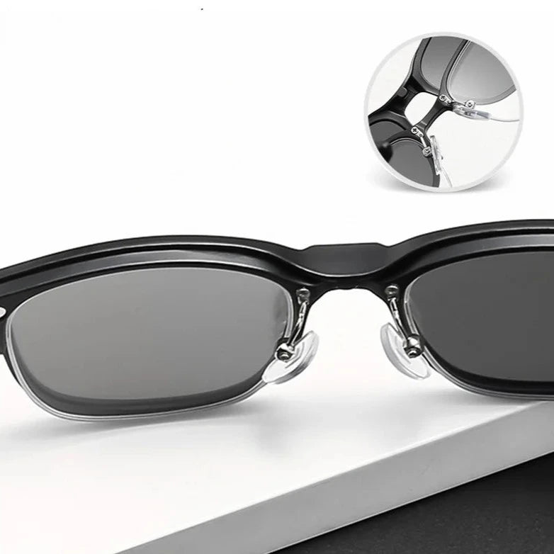 Óculos de Sol Magnético 6 em 1, Oculos de Sol, Óculos de Sol Feminino, Oculos de Sol Masculino, Oculos Escuro, Oculos Aviador, Oculos Polarizados, Oculos Esportivos