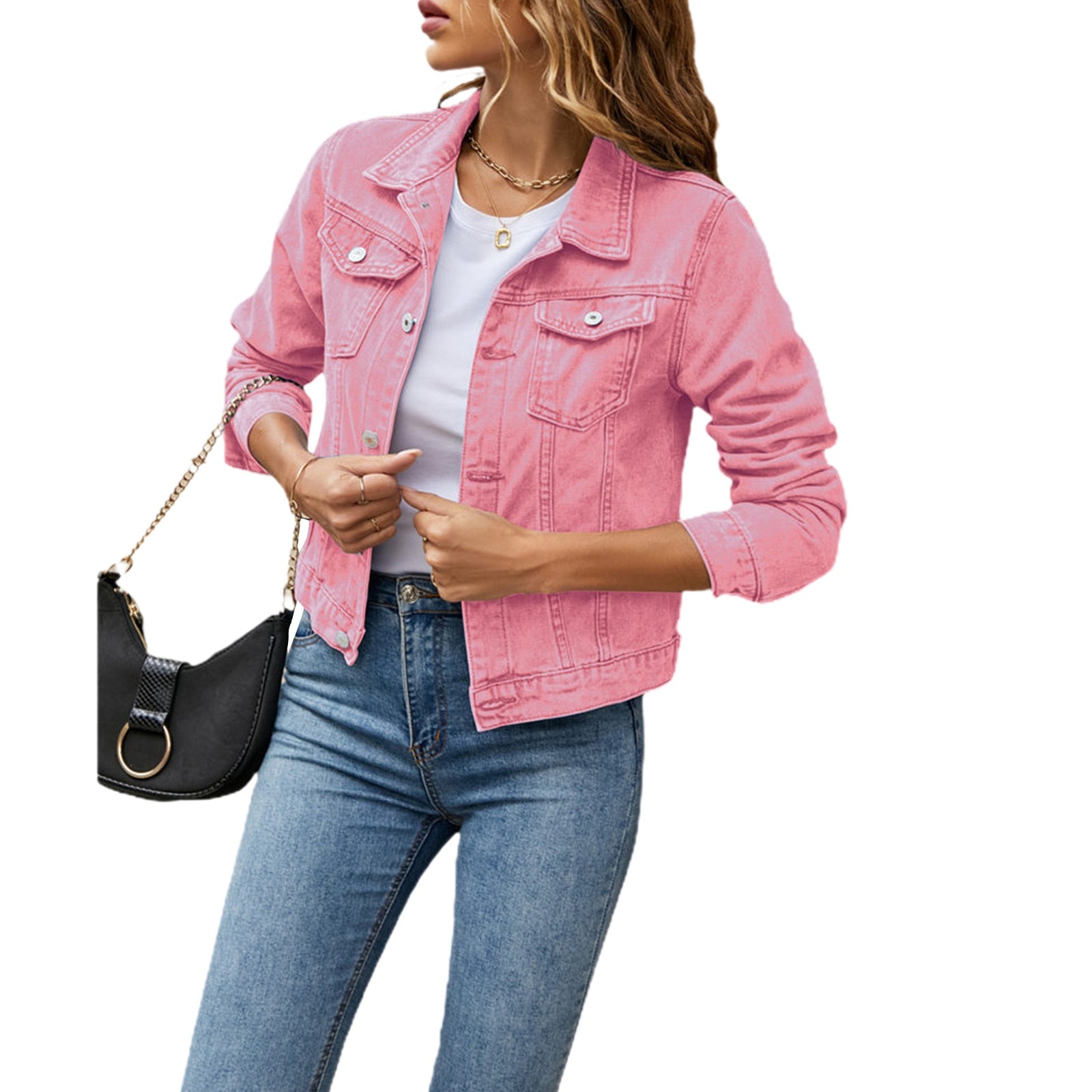 Jaqueta Jeans Feminina Casual