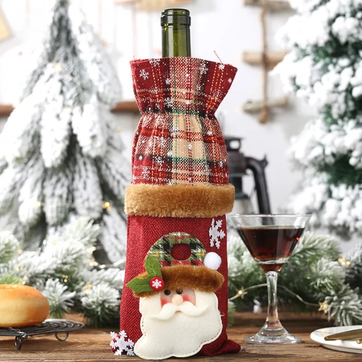 Porta Vinho Decoração de Natal