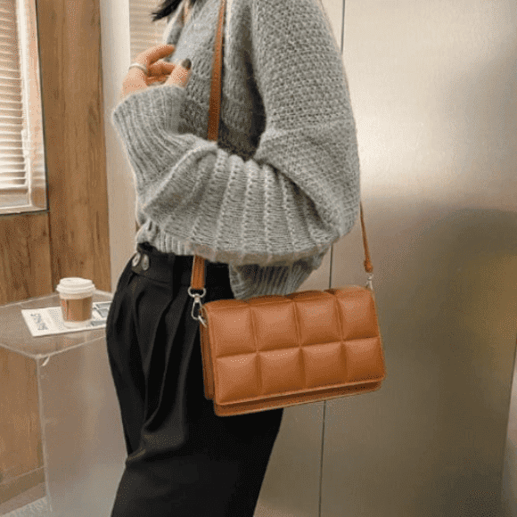 Bolsa Feminina de Couro - Crossbody Glamour - Elite Shop
