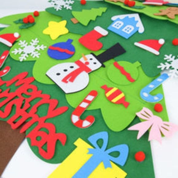 Árvore de Natal Criativa - Kit com 32 Peças + Led (Brinde)