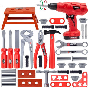 Kit Ferramentas de Brinquedo, Brinquedos, Ferramentas de Brinquedo, Educativo, Desenvolvimento Infantil, Coordenação Motora, Aprendizado, Criatividade, Diversão, Exploração, Brincadeira de Imitação, Presente para Crianças