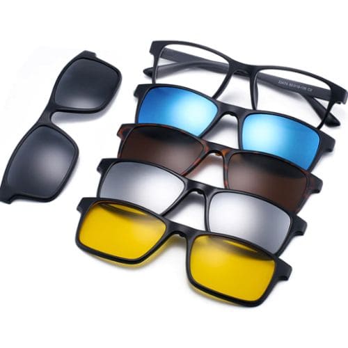 Óculos de Sol Magnético 6 em 1, Oculos de Sol, Óculos de Sol Feminino, Oculos de Sol Masculino, Oculos Escuro, Oculos Aviador, Oculos Polarizados, Oculos Esportivos