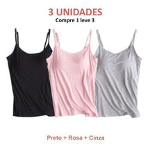 Blusa Regata Feminina com Sutiã Embutido