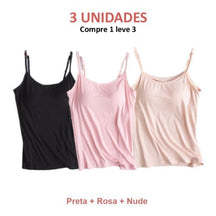Blusa Regata Feminina com Sutiã Embutido
