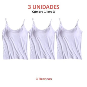 Blusa Regata Feminina com Sutiã Embutido