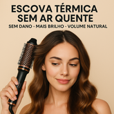Escova de Cabelo Térmica Sem Ar Quente