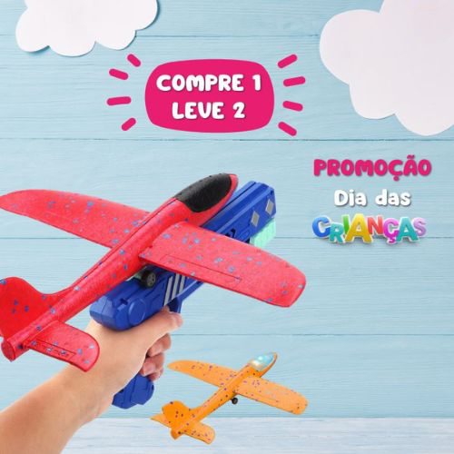 Lançador de Avião, Brinquedo Lançador de Avião, Super Lançador de Avião, Kit Completo Lançador de Avião
