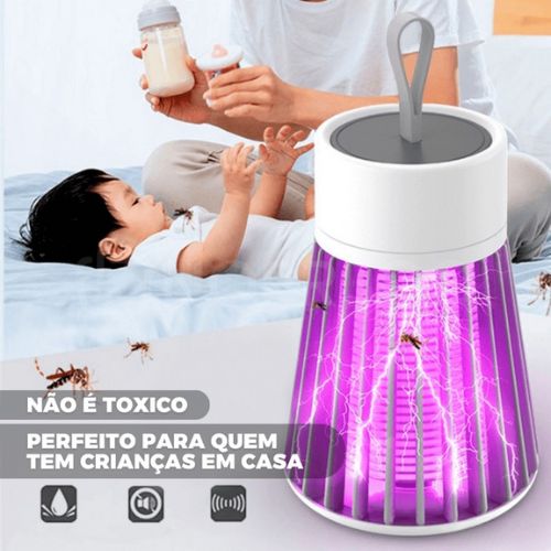 Lâmpada Mata Mosquito, Pernilongo e Borrachudo - Stay Safe - FRETE GRÁTIS, Mosquito, Pernilongo, Repelente para Bebe, Lâmpada de Led, Armadilha para Pernilongos, Mata Mosquito, Raqueteeletrica