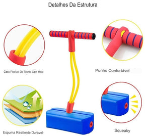 Pula Pula Infantil - Jumper Toy, Atividade Física, Diversão, Desenvolvimento Motor, Brinquedo de Pular, Seguro para Crianças.