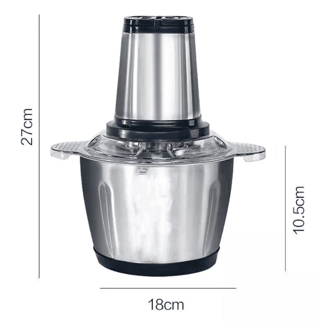 Mini Processador Manual Inox | Triturador de Alho, Cebola e Temperos