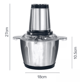 Mini Processador Manual Inox | Triturador de Alho, Cebola e Temperos