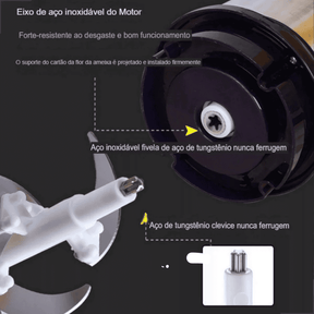 Mini Processador Manual Inox | Triturador de Alho, Cebola e Temperos