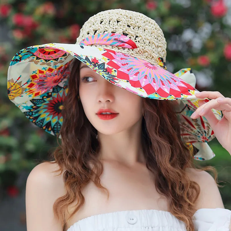 Chapéu de Praia Feminino Floral