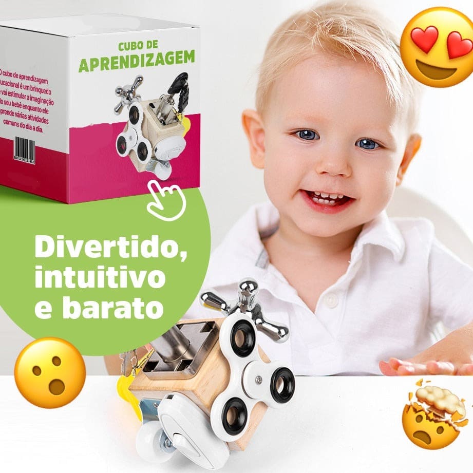 Cubo Educativo 7 em 1, Cubo Educativo, Cubo Educativo Para Bebê, Cubo Didatico